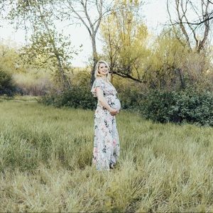 Eliza J full length floral gown size 8